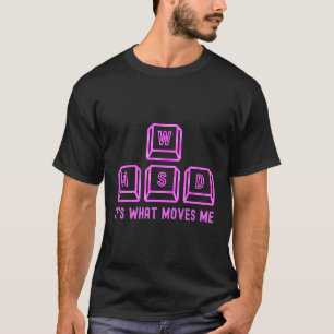 Wasd Computer Toetsenbord Grappige PC Gamer Consol T-shirt