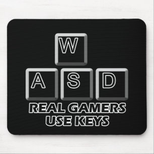WASD - Echte gamers gebruiken sleutels Muismat