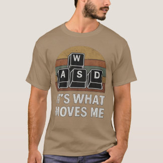 WASD Gaming Toetsen Grappig PC Gamer Ontwerp Compu T-shirt