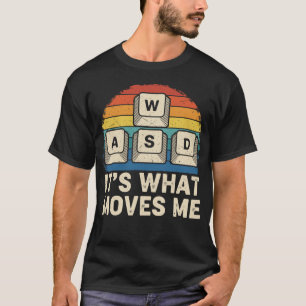 WASD-gamingtoetsen Funny pc-gamer Retro-ontwerp T-shirt