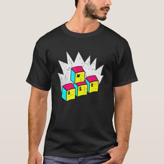 WASD It's What Moves Me Funny Computer Video Games T-shirt (Voorkant)