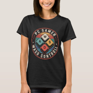 WASD PC-gamer T-shirts Retro-gaming toetsenbord