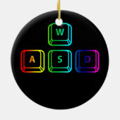 WASD-toetsenbord - Computer Gamer PC Gaming Keramisch Ornament (Achterkant)