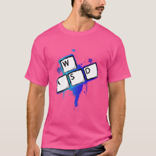WASD Toetsenbordtoetsen PC-gaming Game Liefhebber T-shirt