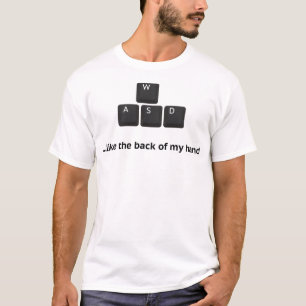 WASD - zoals de achterkant van mijn hand T-shirt