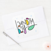 Wasdag Vierkante Sticker (Envelop)