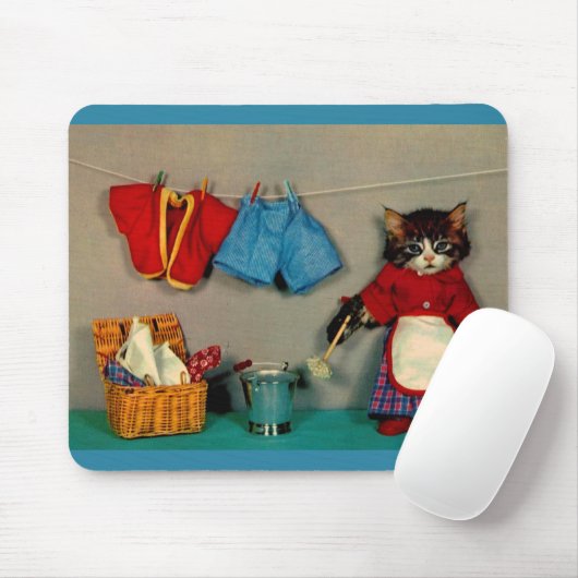 wasdag voor tafel kitten RPPC Muismat (Met muis)