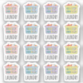 Wasdag Wasmand schoonmaak klusjes Planner Sticker (Voorkant)