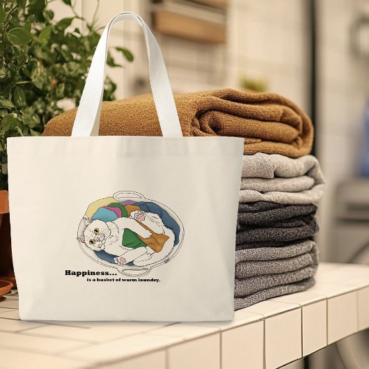 Wasdagkat Grote Tote Bag