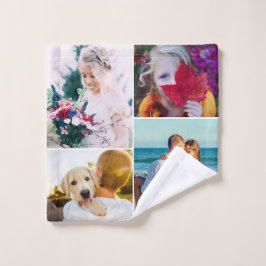 Wasdoek 4 Afgeronde foto-Sjabloon Washandje