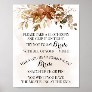 Wasdroger Herfst Eucalyptus Bruiloft Feest Spel bo Poster