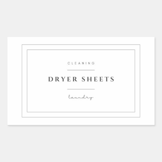 Wasdroger Lakens Etiket Stickers (Voorkant)