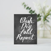 Wasdroog herhalen briefkaart (Staand voorkant)