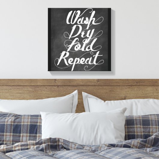 Wasdroog herhalen canvas afdruk (Insitu (Slaapkamer))