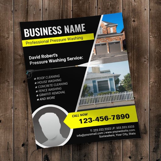 Wasdruk professionele reiniging flyer