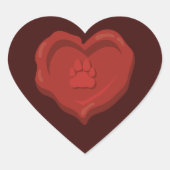 Wasenveloppen met kattepols hart sticker (Voorkant)