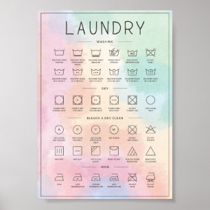 Wasgeleider regenboogverf poster