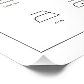 Wasgids Zwart & Wit BEWERKBARE TITEL Perfect Poster (Hoek)