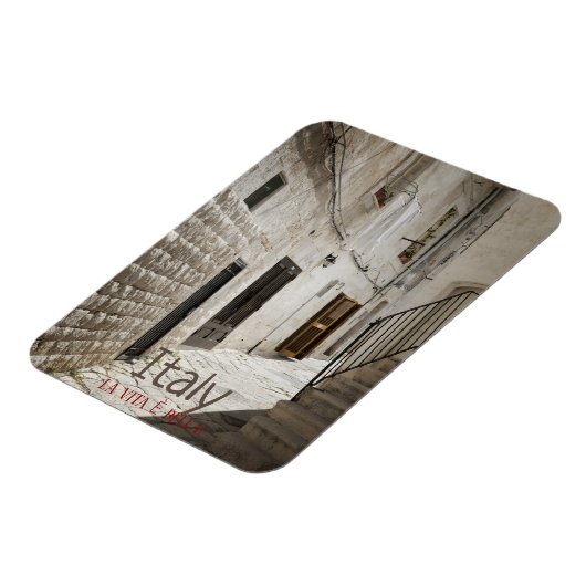 Wasgoed dat in een steegje in Italië droog is Magneet (Linkerzijde)