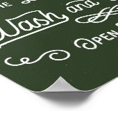  wasgoed donkergroen poster (Hoek)