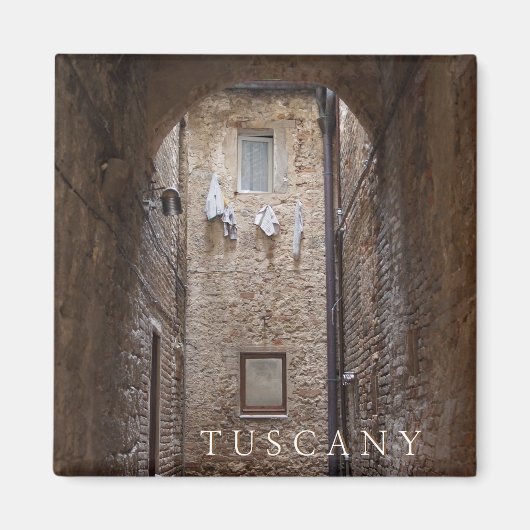 Wasgoed drogen in Toscane tekstmagneet Magneet (Voorkant)
