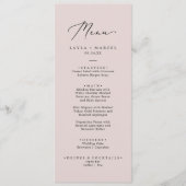 Wash Coordinate Blush Pink Elegant Wedding Menu (Voorkant)
