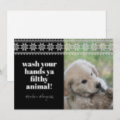 Wash Hands 2020 Funny Humor Sweater Cute Dog Foto Feestdagenkaart (Voorkant / Achterkant)