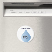 WASH hands blue rain drop clean water magnet Magneet (Insitu (Vaatwasser))