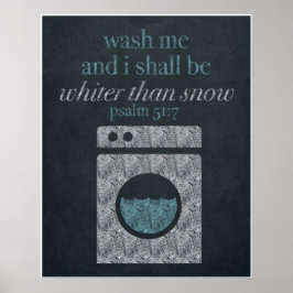 Wash Me Chalkboard Art 16x20 Poster