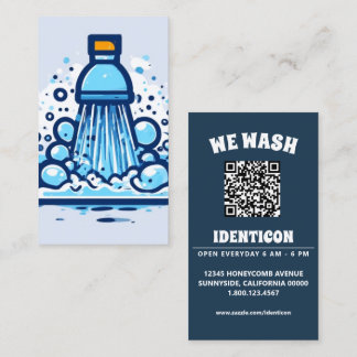 WASH with QR code Visitekaartje