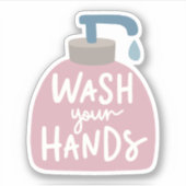 Wash Your Hands Sticker (Voorkant)