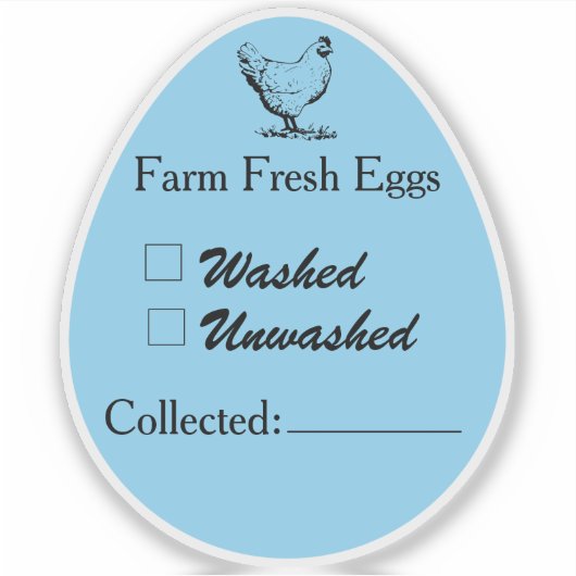 Washed or Unwashed Egg Sticker Collected Date (Devant)