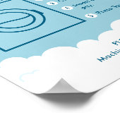 Washer Instructions Modern Laundromat Sign Poster (Coin)