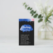 Washing Care Instruction black Visitekaartje (Staand voorkant)