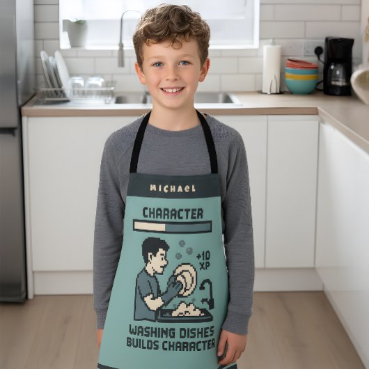 Washing Dishes Builds Character Gamer Funny Schort