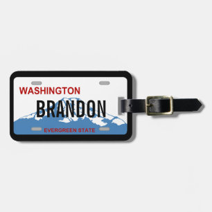 Washington aangepaste kenteken bagagelabel