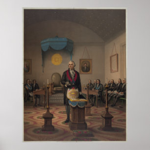 Washington als meester Mason [1870] Poster
