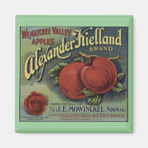 Washington Apples Crate Lable Magnet Magneet