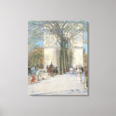 Washington Arch, lente van Frederick Childe Hassam Canvas Afdruk (Voorkant)
