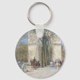 Washington Arch, lente van Frederick Childe Hassam Sleutelhanger