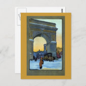 Washington Arch op Winter Twilight Briefkaart (Voorkant / Achterkant)