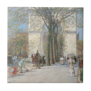 Washington Arch, Spring door Frederick Childe Hass Tegeltje
