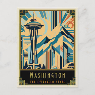 Washington   Art. Deco Briefkaart