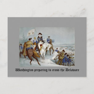 Washington bereidt zich voor op de Delaware Briefkaart