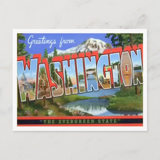 Washington  Big Letters Briefkaart (Voorkant)