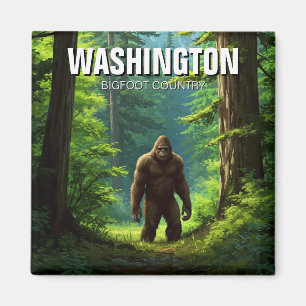 Washington Bigfoot land Magneet