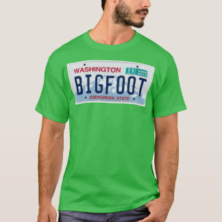 Washington Bigfoot License Bord T-shirt