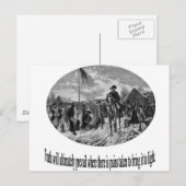 Washington bij Vallei smeedt met Citaat Briefkaart (Voorkant / Achterkant)