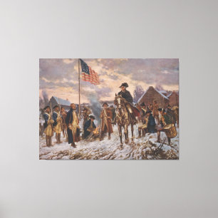 Washington bij Valley Forge door Edward Percy Mora Canvas Afdruk