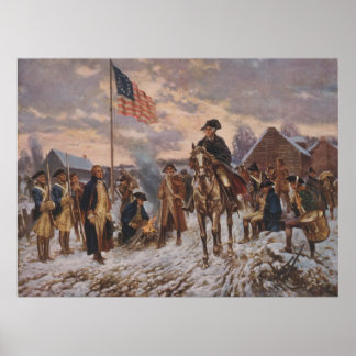 Washington bij Valley Forge door Edward Percy Mora Poster